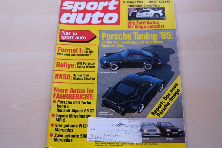 Deckblatt Sport Auto (04/1985)